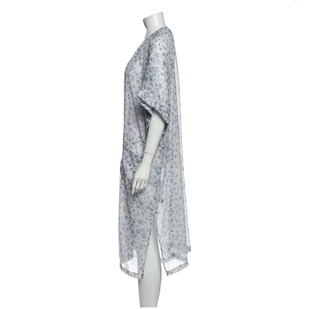 Rachel Zoe White and Blue Floral Swim Coverup - Picture 2 of 3